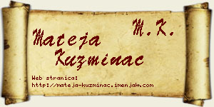 Mateja Kuzminac vizit kartica